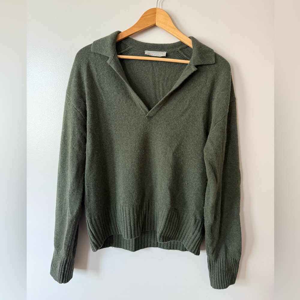 Everlane Dark Green Recycled Cashmere Sweater